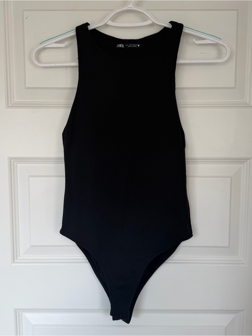 ZARA Black Sleeveless One-Piece Bodysuit